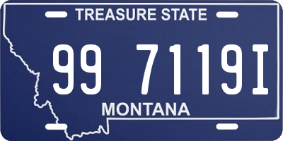 MT license plate 997119I