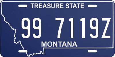 MT license plate 997119Z