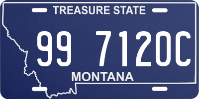 MT license plate 997120C