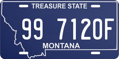 MT license plate 997120F