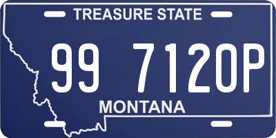 MT license plate 997120P