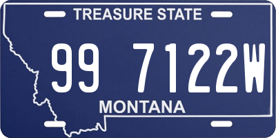 MT license plate 997122W