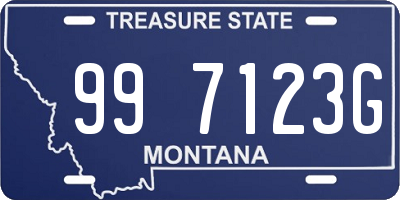 MT license plate 997123G