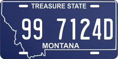 MT license plate 997124D