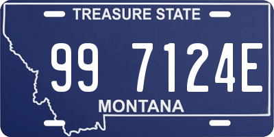 MT license plate 997124E