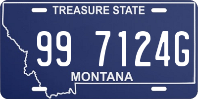 MT license plate 997124G