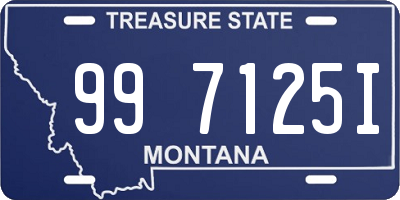 MT license plate 997125I