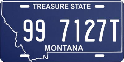 MT license plate 997127T