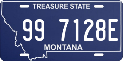 MT license plate 997128E