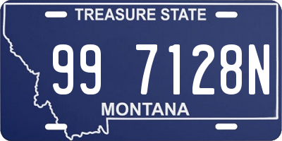 MT license plate 997128N