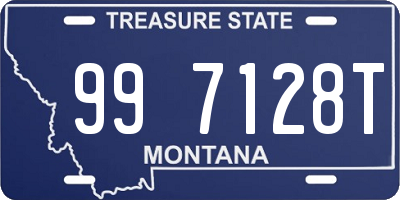 MT license plate 997128T