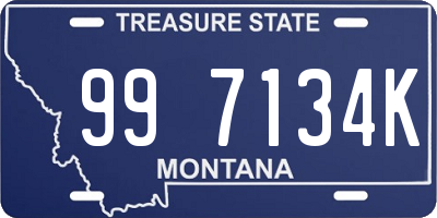 MT license plate 997134K