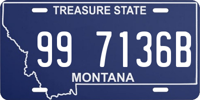 MT license plate 997136B