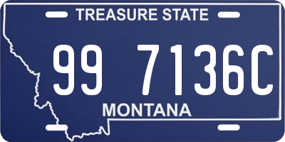 MT license plate 997136C