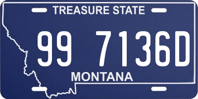 MT license plate 997136D