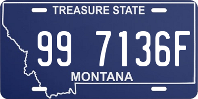 MT license plate 997136F