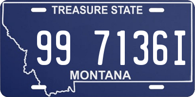 MT license plate 997136I