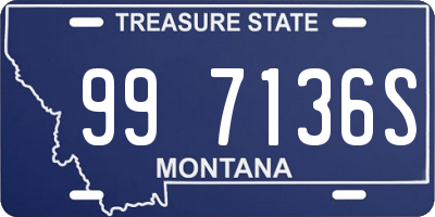 MT license plate 997136S