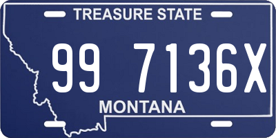 MT license plate 997136X