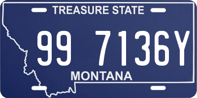 MT license plate 997136Y