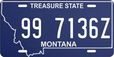 MT license plate 997136Z