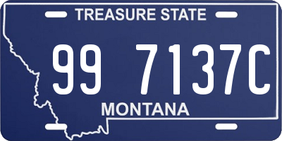 MT license plate 997137C