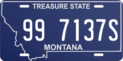 MT license plate 997137S