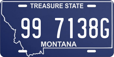 MT license plate 997138G