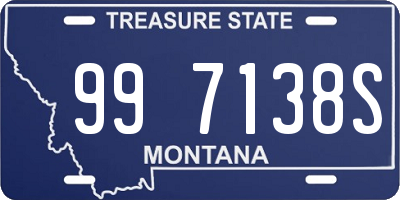 MT license plate 997138S