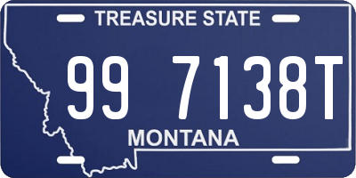 MT license plate 997138T