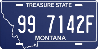 MT license plate 997142F