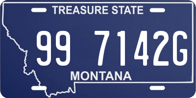 MT license plate 997142G