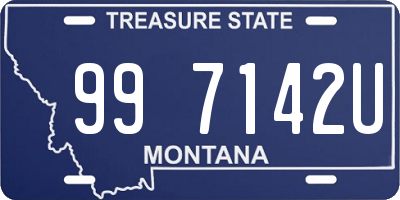 MT license plate 997142U