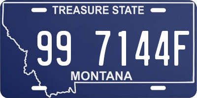 MT license plate 997144F