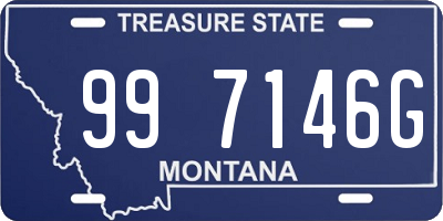 MT license plate 997146G