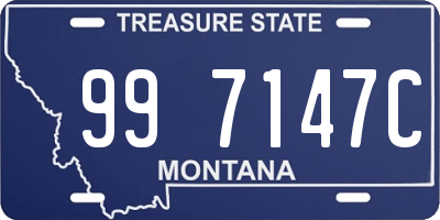 MT license plate 997147C