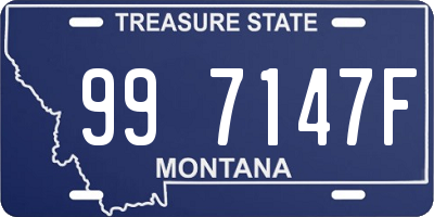 MT license plate 997147F