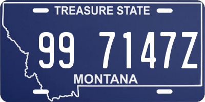 MT license plate 997147Z