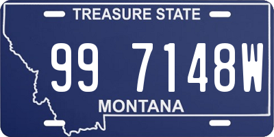 MT license plate 997148W