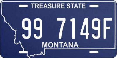 MT license plate 997149F