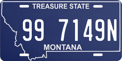 MT license plate 997149N