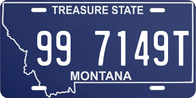 MT license plate 997149T