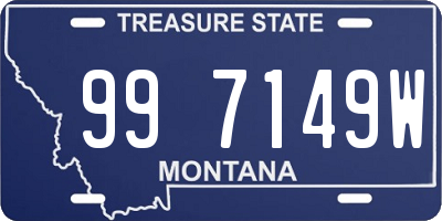 MT license plate 997149W