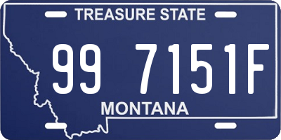 MT license plate 997151F