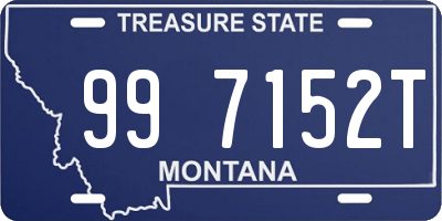 MT license plate 997152T