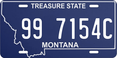 MT license plate 997154C