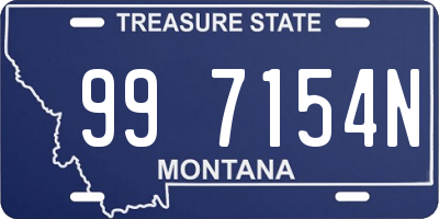 MT license plate 997154N