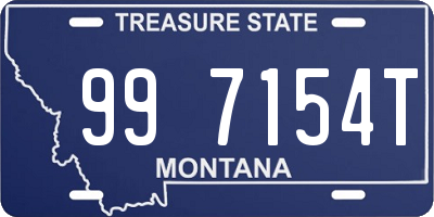 MT license plate 997154T