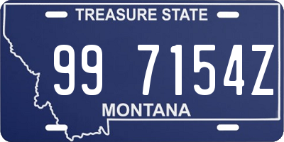 MT license plate 997154Z