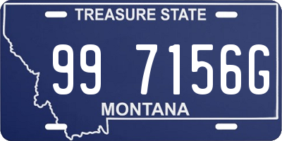 MT license plate 997156G